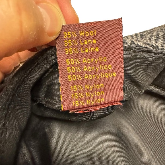 Dorfman-Pacific Vintage Herringbone Patch Newsboy Wool Blend Lined Cap Size L - Picture 7 of 8